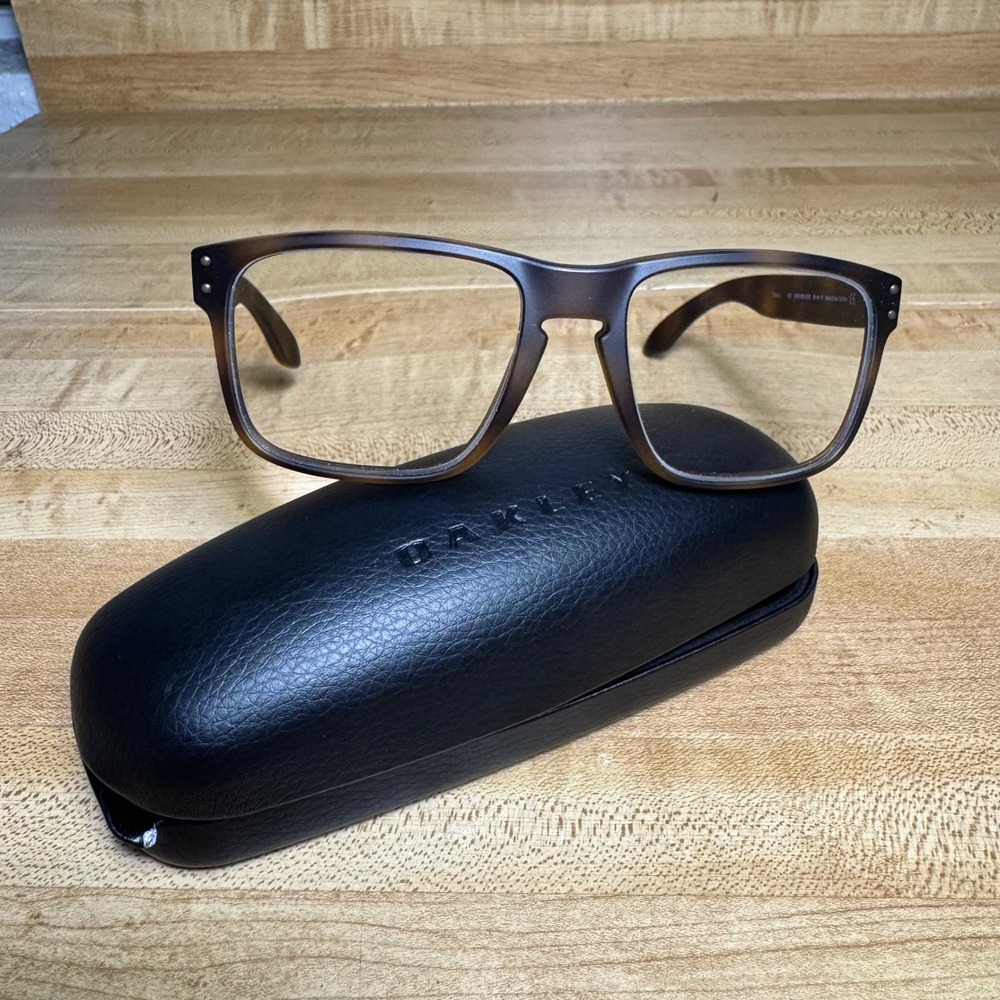 Oakley Holbrook RX Matte Brown Tortoise Eyeglasses OX8156-0256 56-18 137 Case